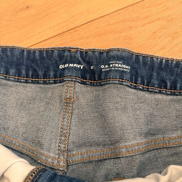 Old Navy Women's High-Waisted Og Straight  Jeans PLUS SIZE - Picture 5 of 11